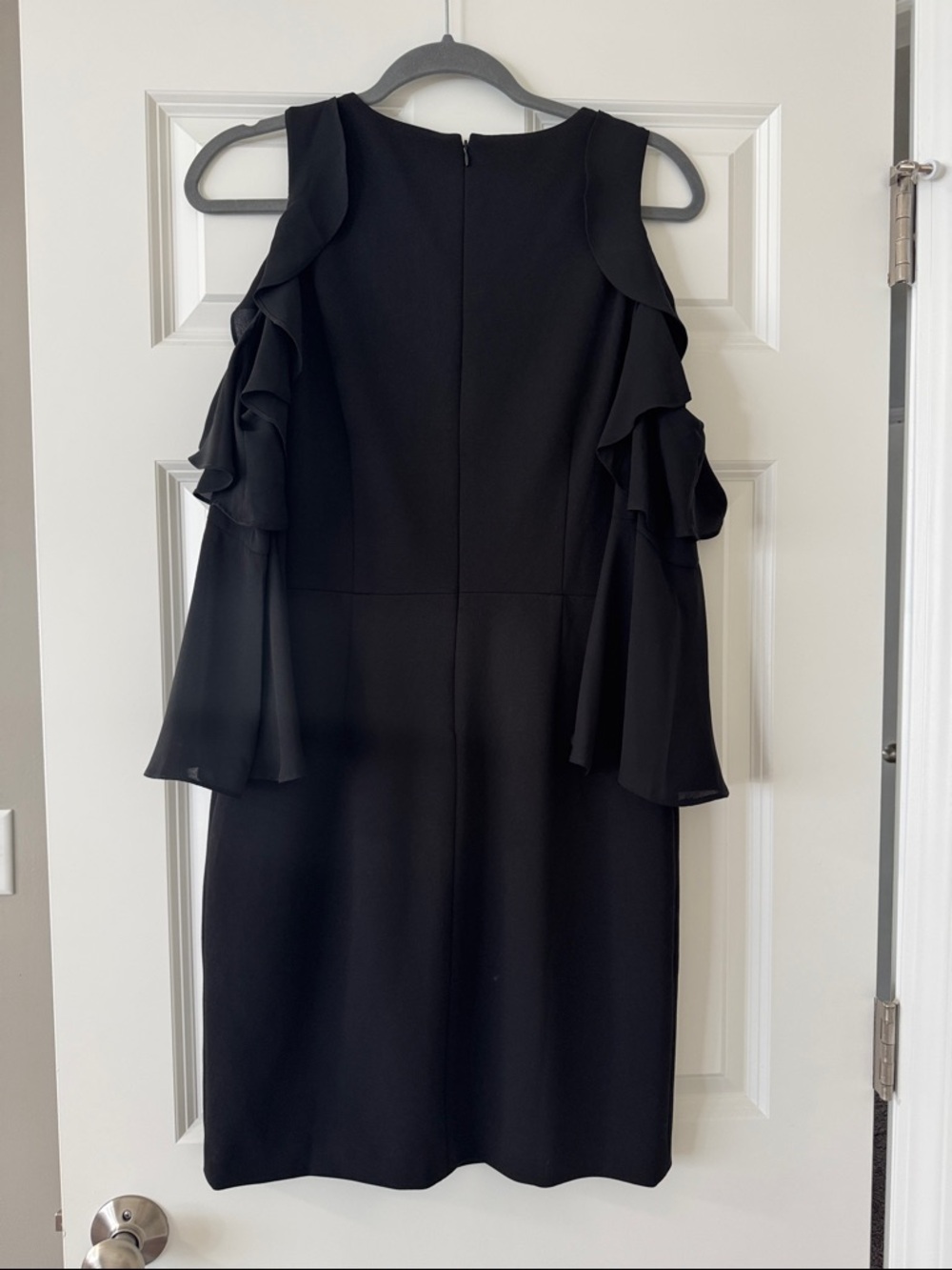 Black Ruffle Mini Dress - Picture 4 of 4